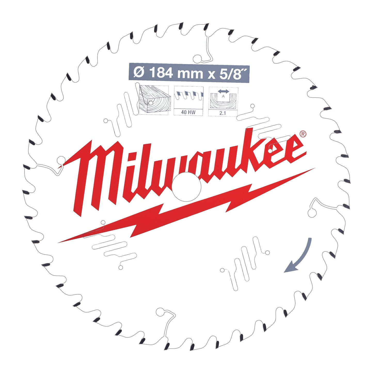 MILWAUKEE Pílový kotúč drevo 184X5/8X2.1X40ATB