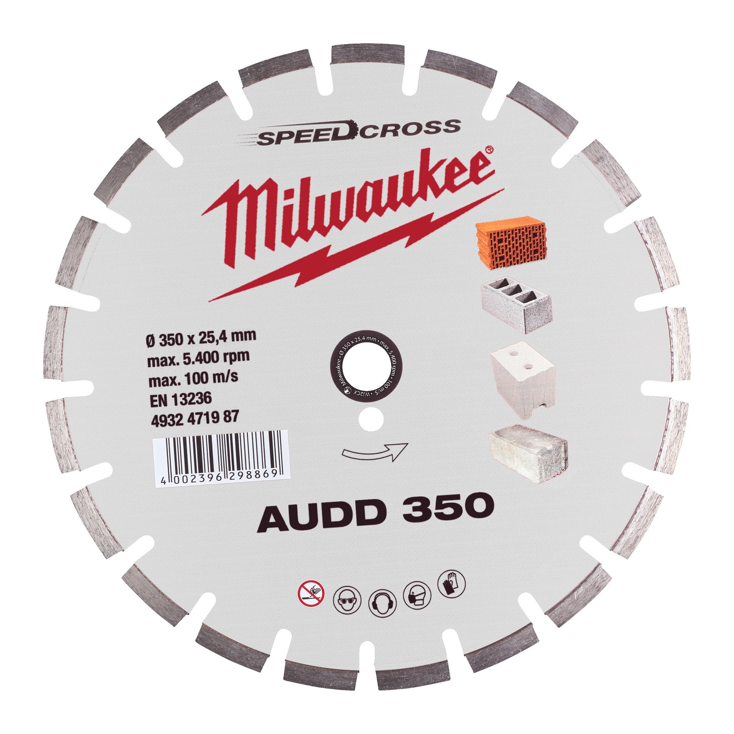 MILWAUKEE Diamantový kotúč AUDD 350 - 1ks