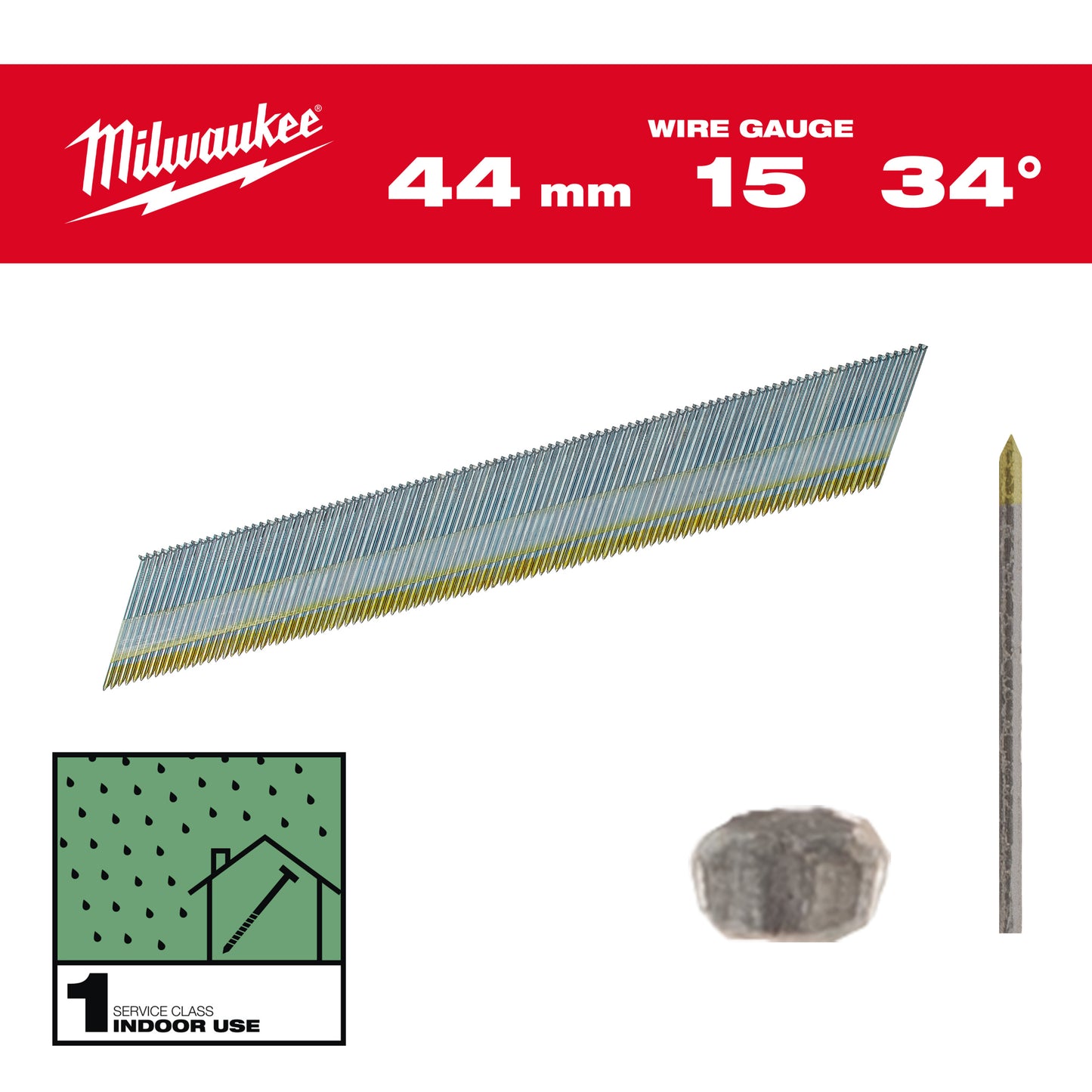 MILWAUKEE Klince 15G 34 44mm G SC1 - 2500ks