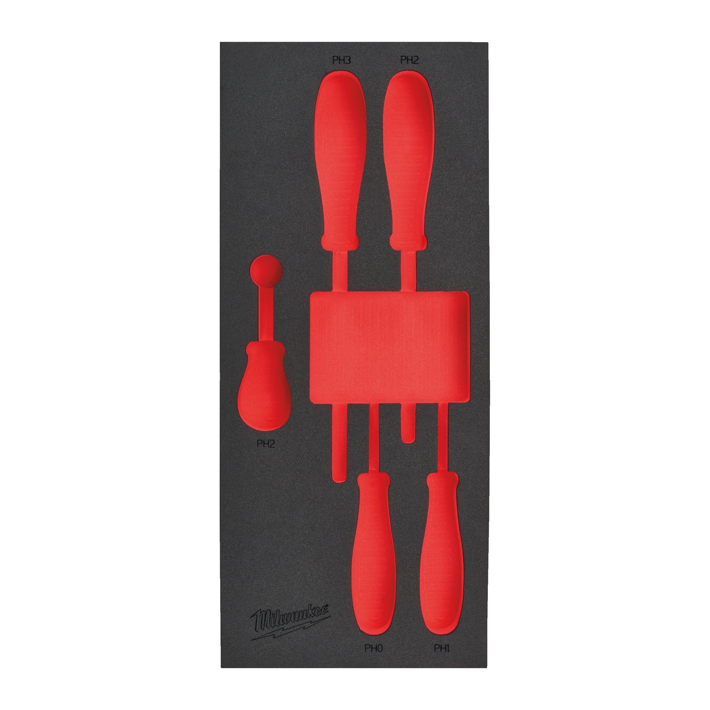 MILWAUKEE Prázdna penová vložka pre PH skrutkovače - 5ks