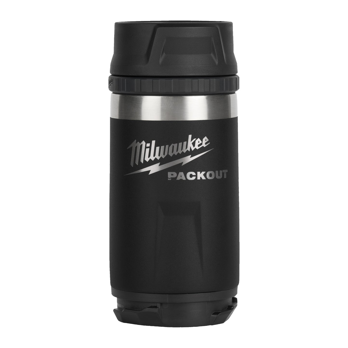 MILWAUKEE Fľaša PACKOUT™ s viečkom 355 ml čierna