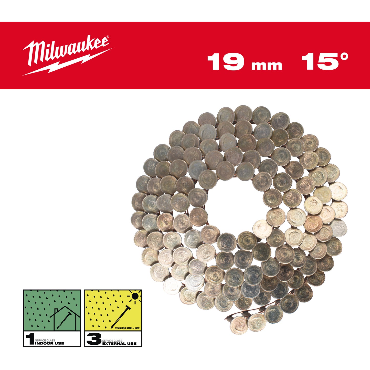 MILWAUKEE Klince 15° prstencové 3,05x19 mm /RS/G-2880