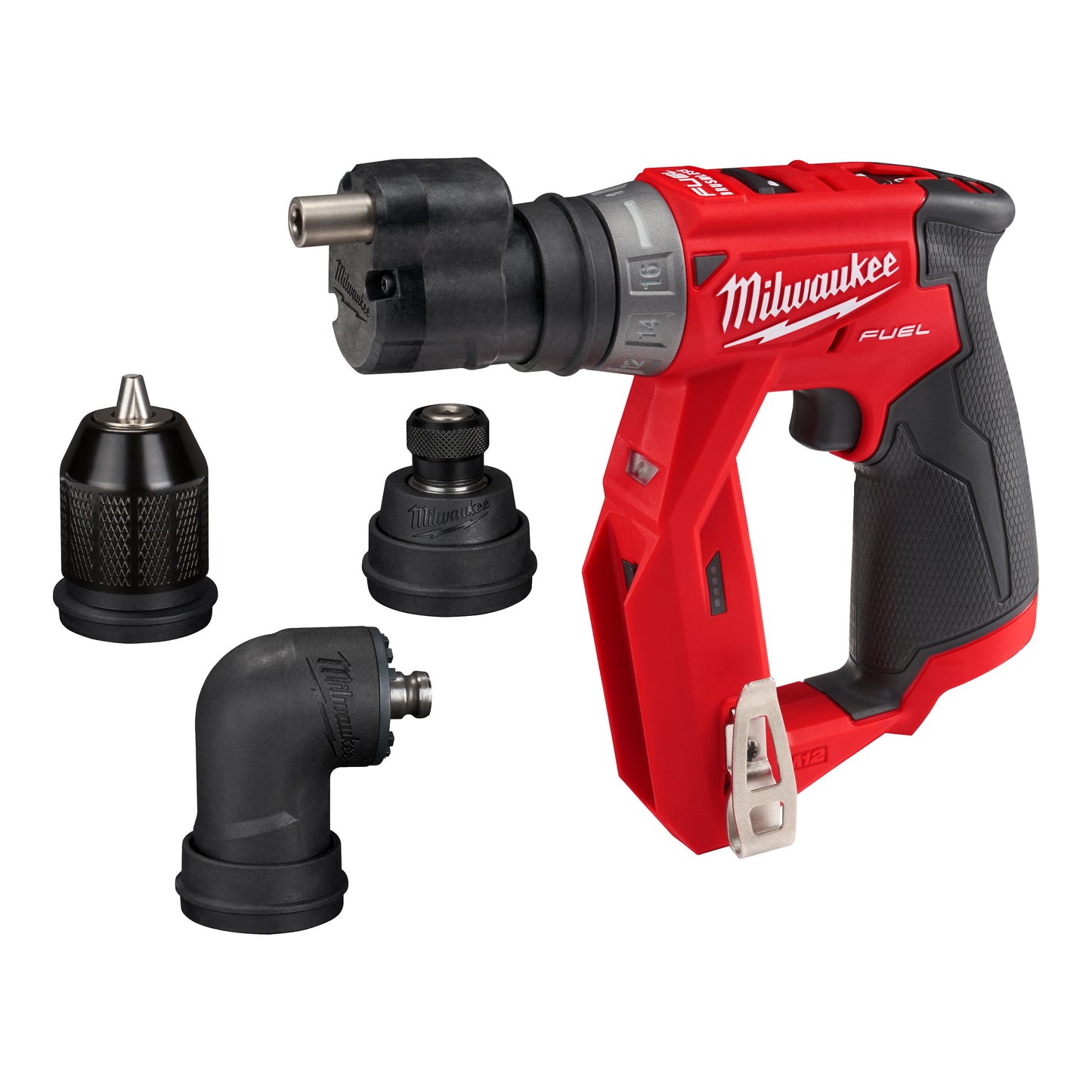 MILWAUKEE M12 FUEL™ vŕtačka s vymeniteľnými nástavcami