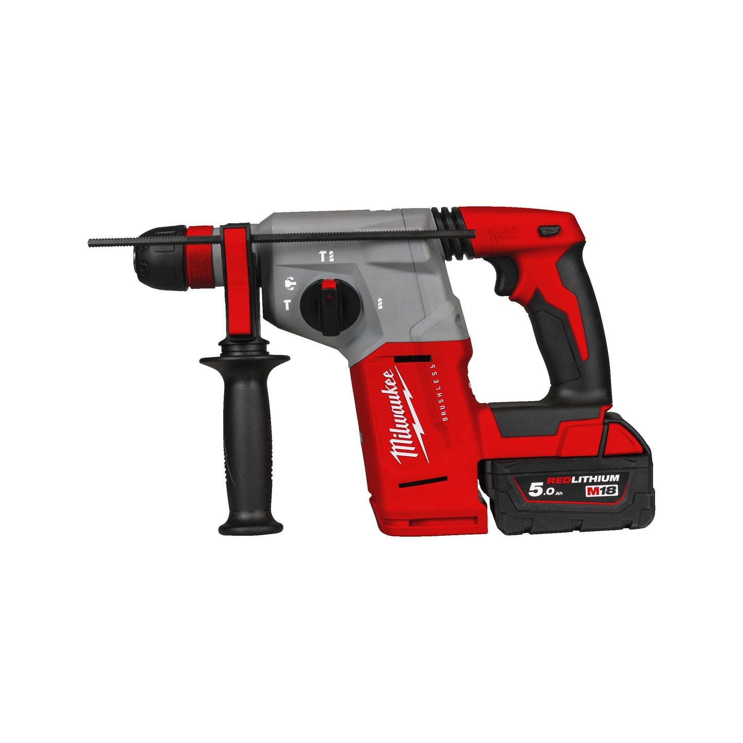 MILWAUKEE
M18™ bezuhlíkové kladivo SDS-Plus 26 mm, so 4 režimami a skľučovadlom FIXTEC™