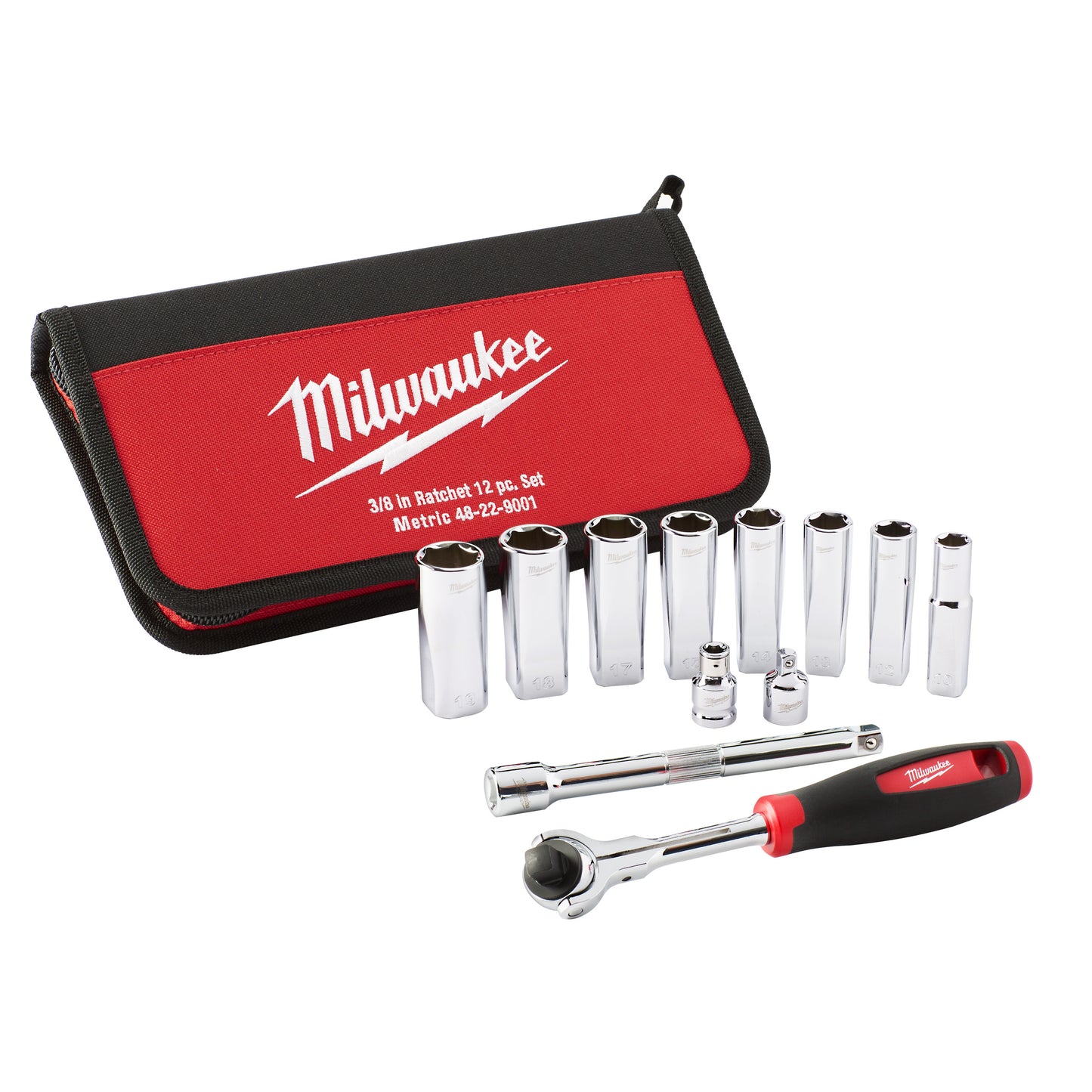 MILWAUKEE Račňový set 3/8"  - 12ks