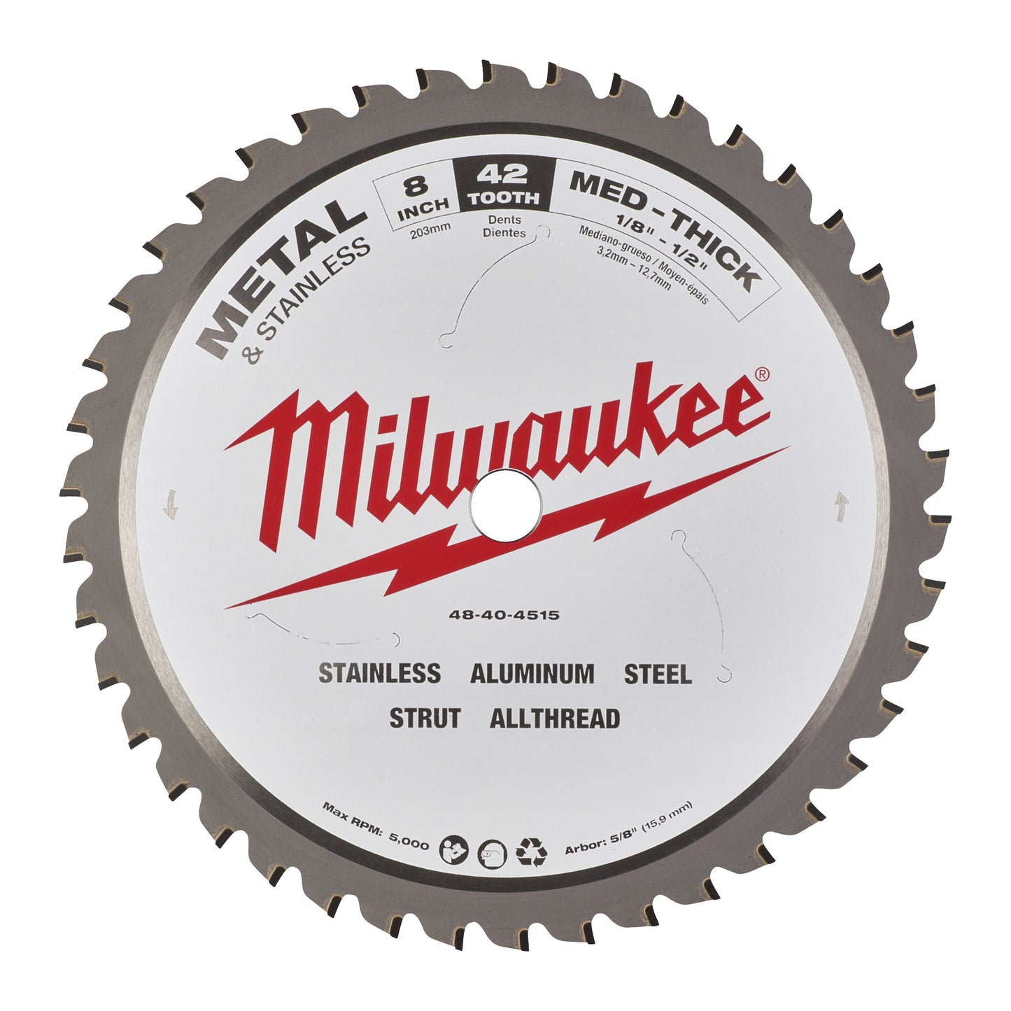 MILWAUKEE Pílový kotúč na kov 203/15,87/42z.