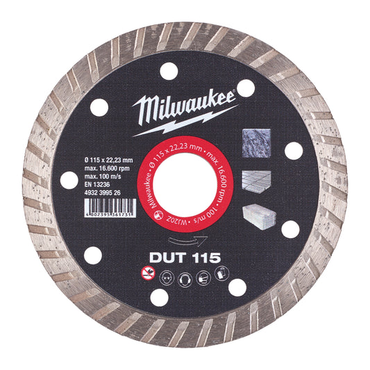 MILWAUKEE Diamantový kotúč DUT 115 × 22,2 mm