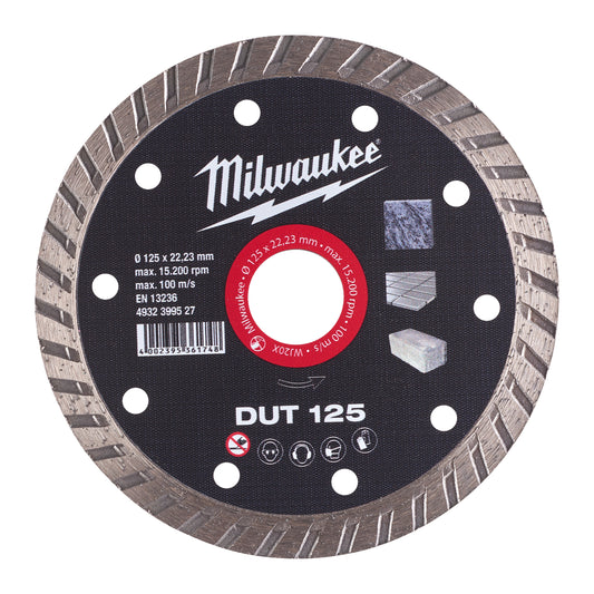 MILWAUKEE Diamantový kotúč DUT 125 × 22,2 mm