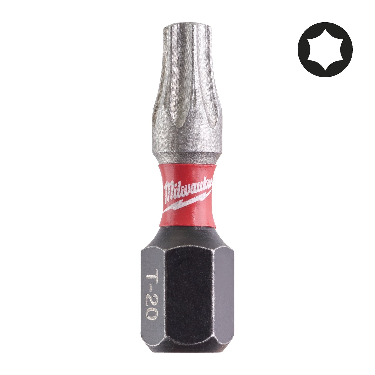 MILWAUKEE Skrutkovacie bity ShW TX20 25 mm – 25 ks