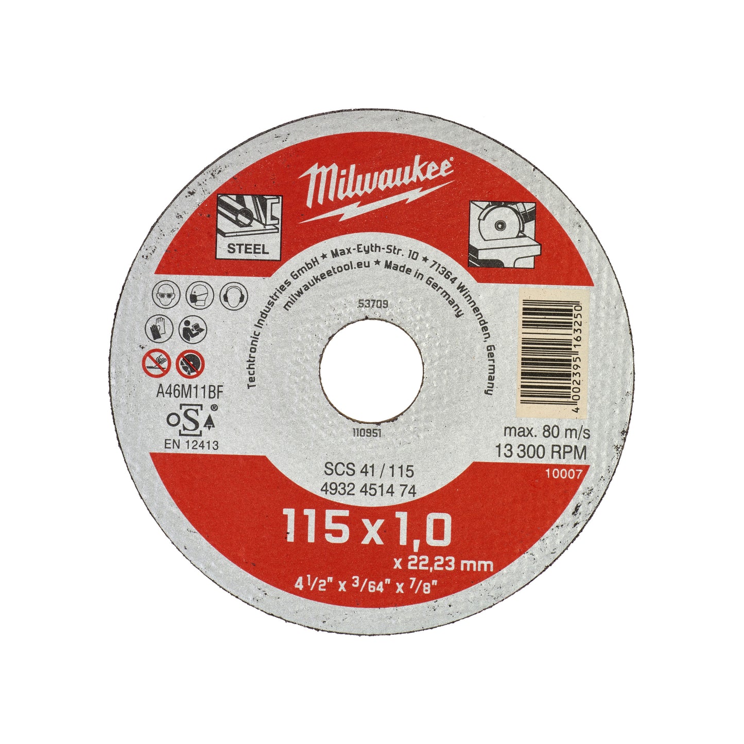 MILWAUKEE Rezný kotúč Contractor 115 × 1 – 200 ks