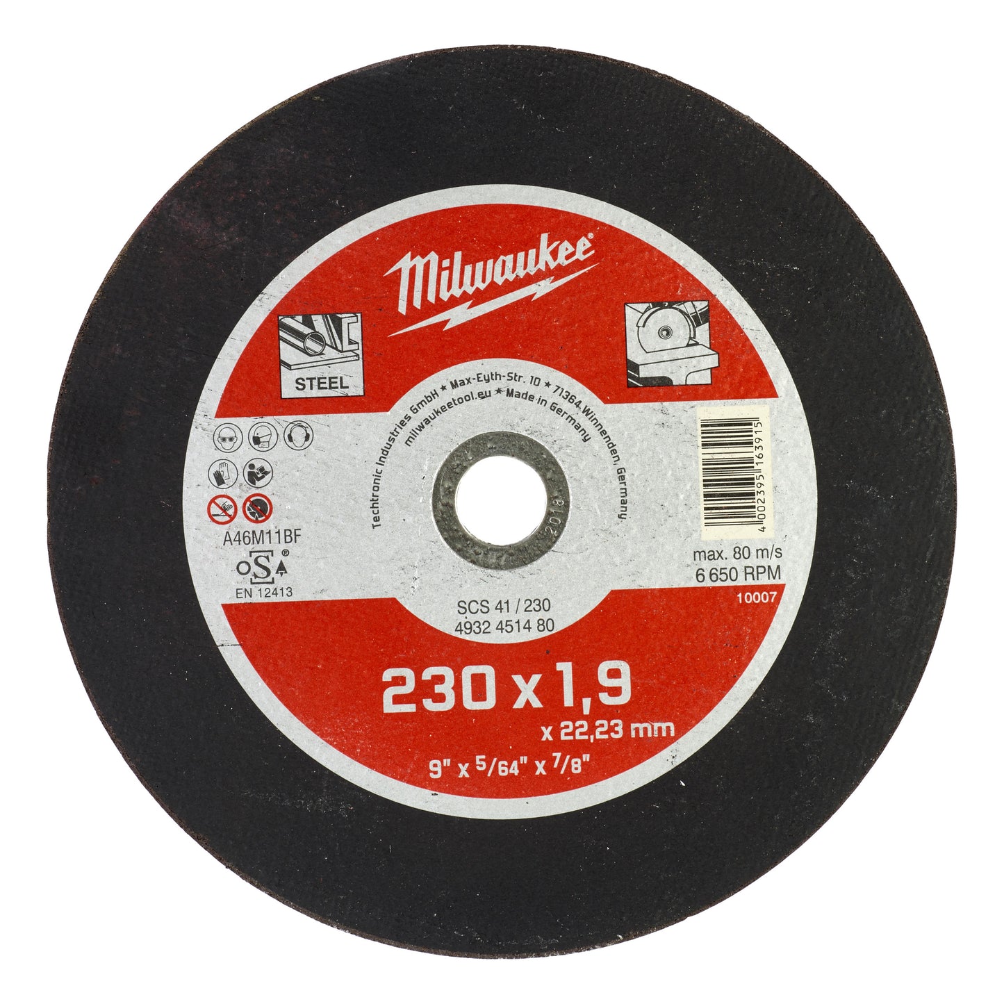 MILWAUKEE Rezný kotúč Contractor 230 × 1,9 – 1 ks