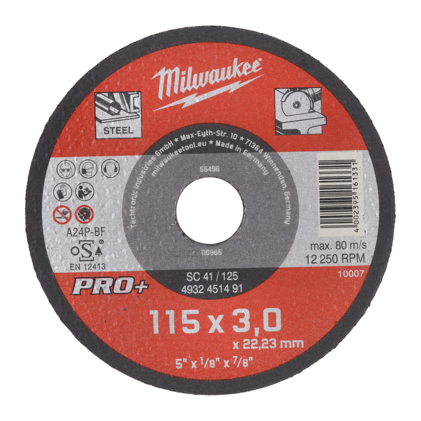 MILWAUKEE CutWSC 41/115 × 3 PRO+ rezný kotúč – 1 ks