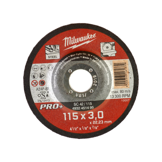 MILWAUKEE CutWSC 42/115 × 3 PRO+ rezný kotúč – 1 ks