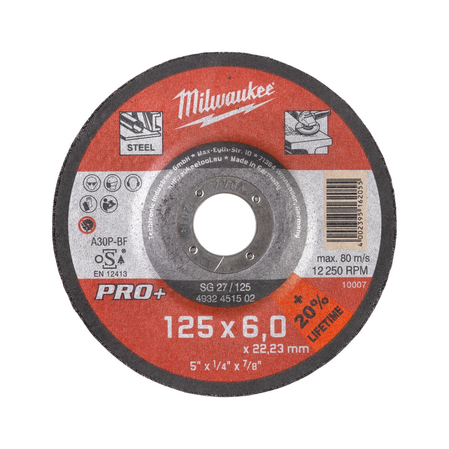 MILWAUKEE GrW SG27/125 × 6 PRO+ brúsny kotúč – 1 ks