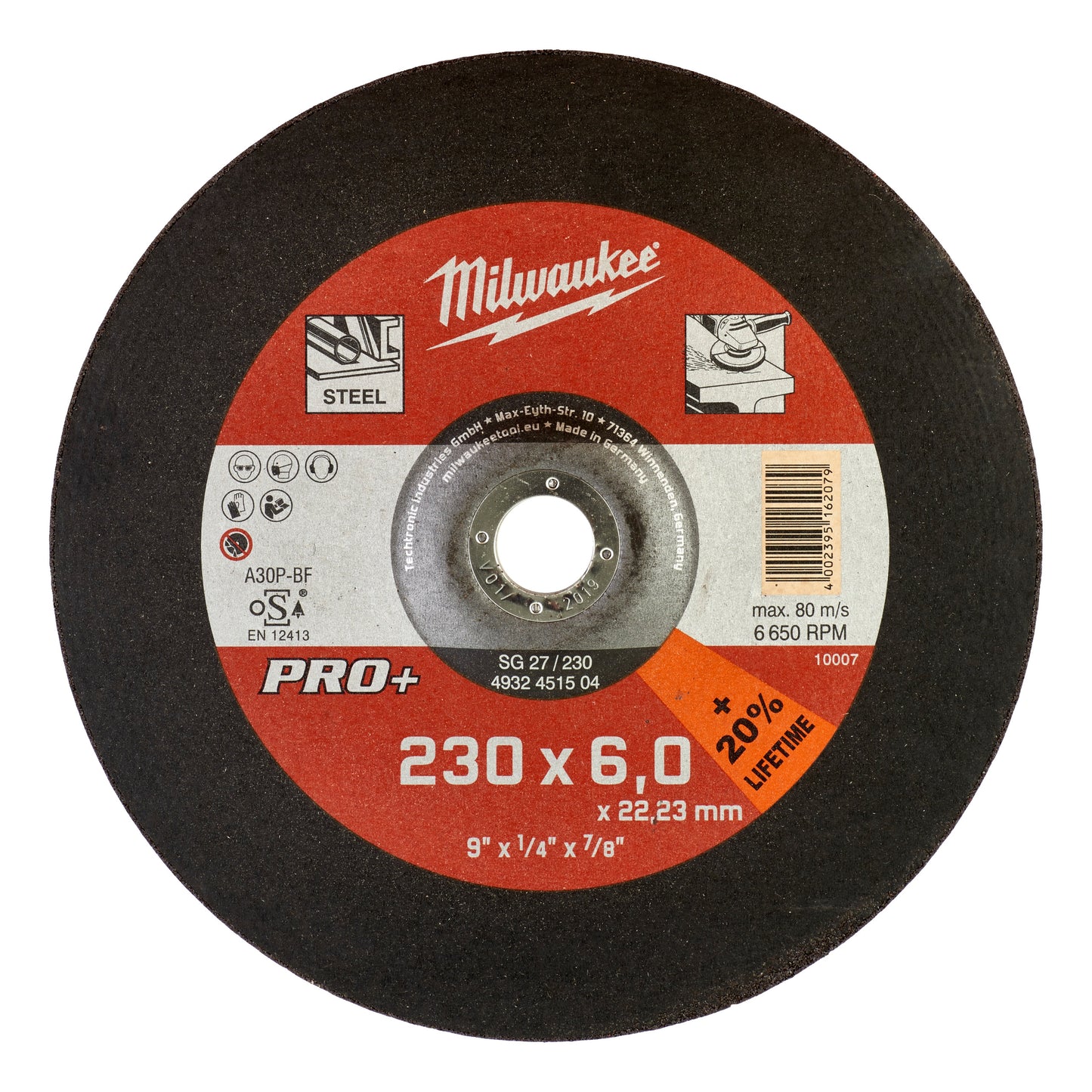 MILWAUKEE GrW SG27/230 × 6 PRO+ brúsny kotúč – 1 ks
