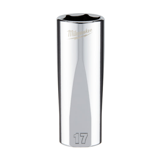 MILWAUKEE 3/8 Nástrčný kľúč, Metrický predĺžený-17MM