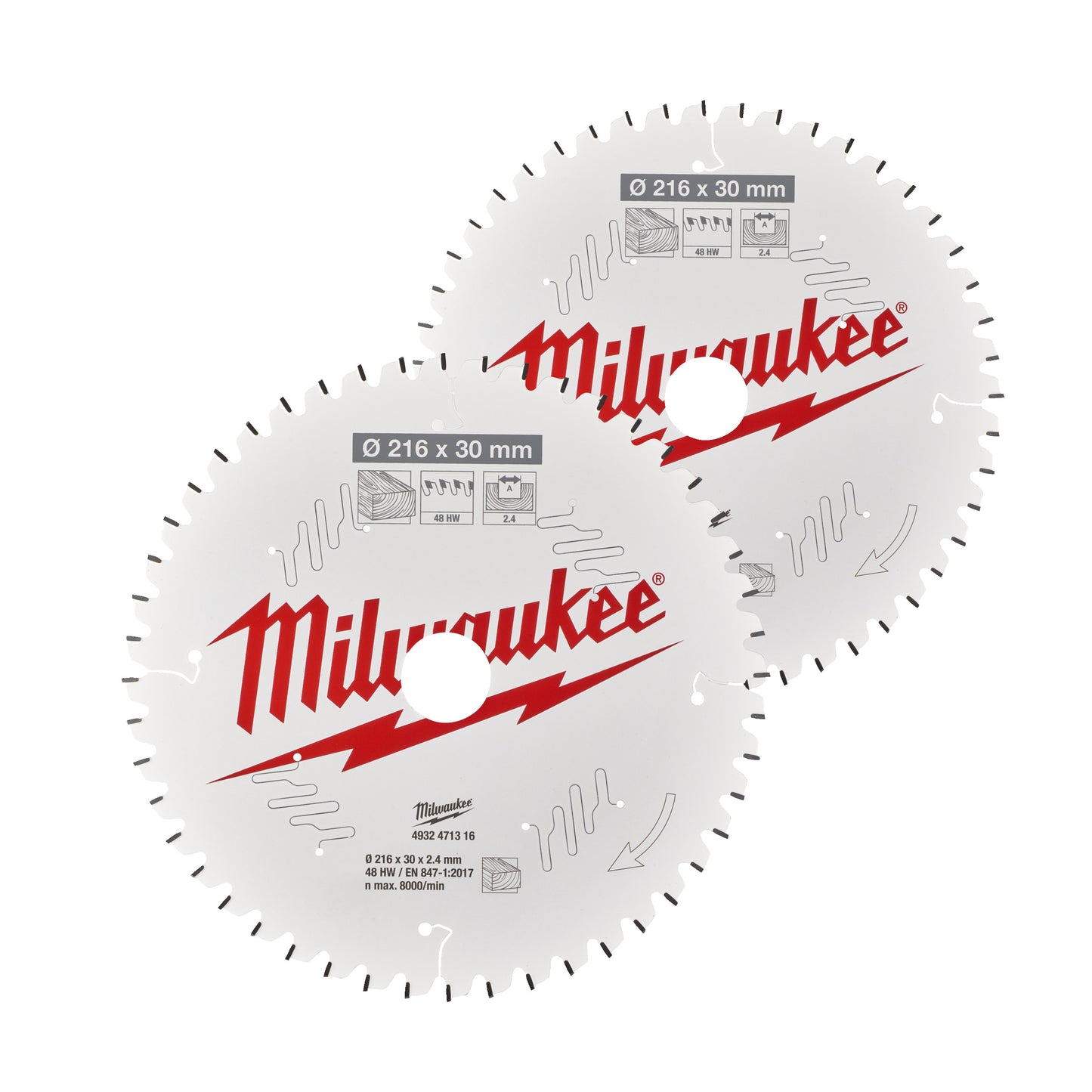 MILWAUKEE Set pílových kotúčov 216x30mm 48z a 60z (2ks)