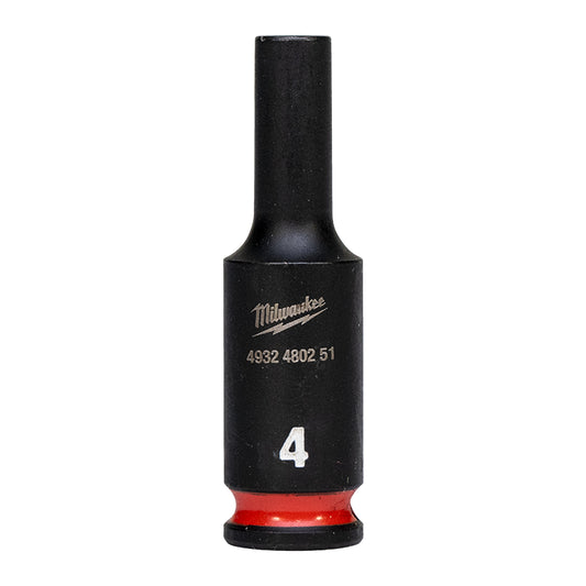 MILWAUKEE Priemyselné hlavice Shockwave 1/4´´ HEX 4mm dlhé