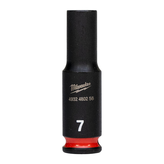 MILWAUKEE Priemyselné hlavice Shockwave 1/4´´ HEX 7mm dlhé