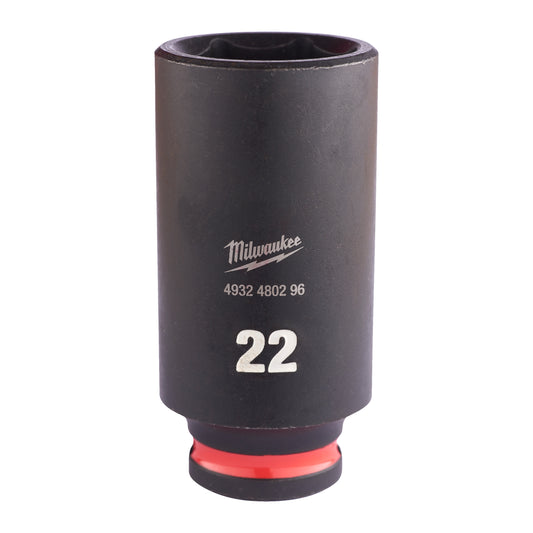 MILWAUKEE Priemyselné hlavice Shockwave 3/8´´ HEX 22mm dlhé