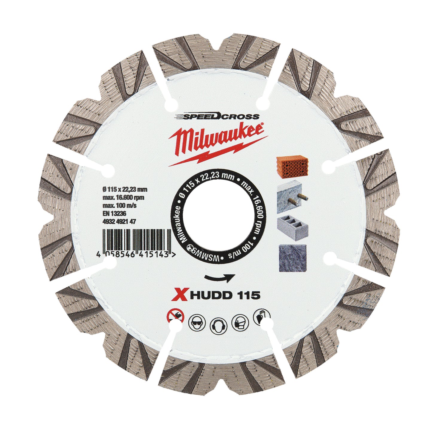 MILWAUKEE Diamantový kotúč X-HUDD 115mm