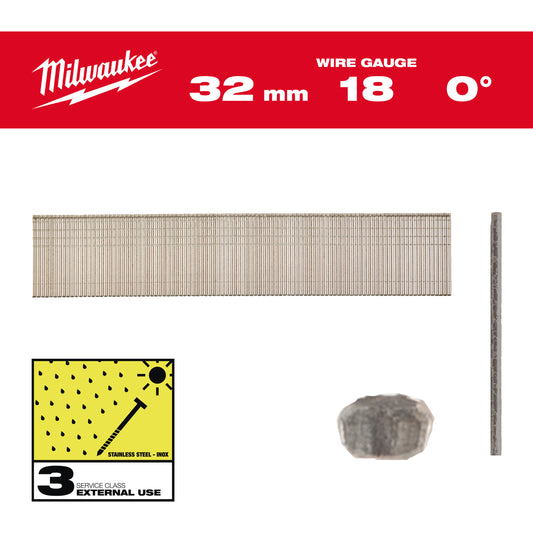 MILWAUKEE Klince nerez 18G 32mm RC G SC3 - 5000ks