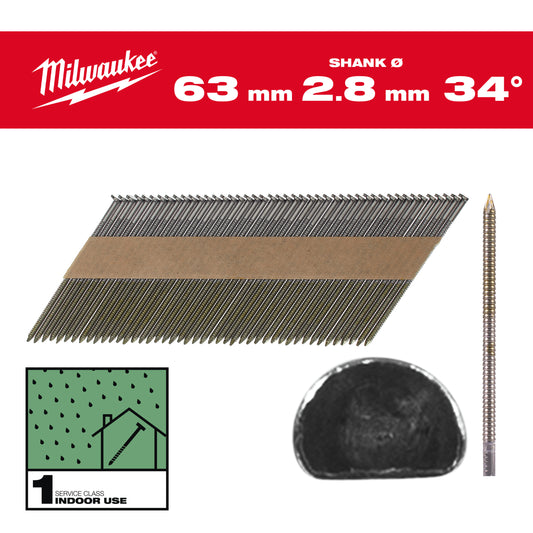 MILWAUKEE Klince 34 D hlava 63mm RS B SC1 - 2200ks