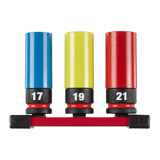 MILWAUKEE ½˝ SHOCKWAVE™ IMPACT sada priemyselných hlavíc na kolesá 3 ks