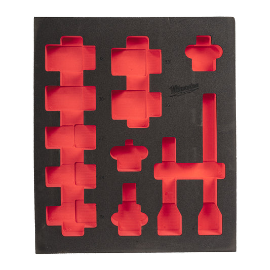 MILWAUKEE Penová vložka s predĺženými 3/4" Impact Duty nástrčnými kľúčmi - 12ks