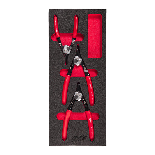 MILWAUKEE Sada v penovej vložke 3ks klieští na poistné krúžky