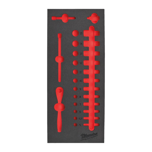 MILWAUKEE Prázdna penová vložka pre 1/4´´ sadu s račnou - 28ks