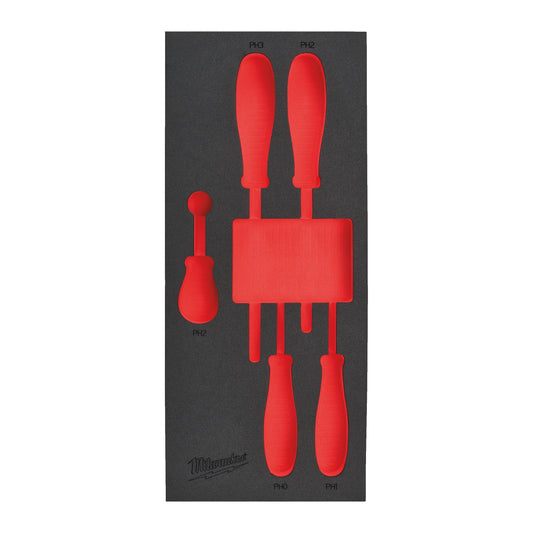 MILWAUKEE Prázdna penová vložka pre PH skrutkovače - 5ks