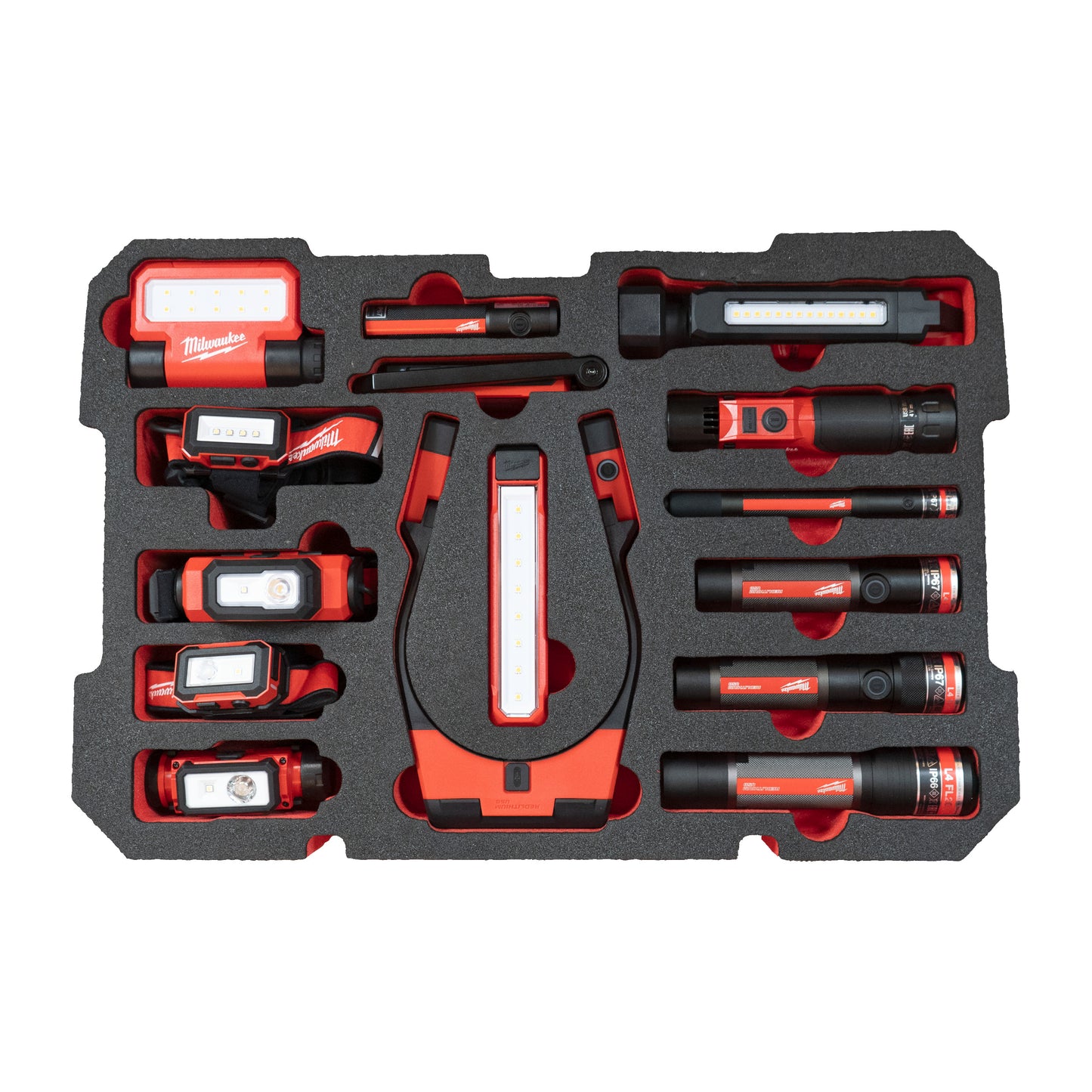 MILWAUKEE Prázdna penová vložka so sadou osobného osvetlenia