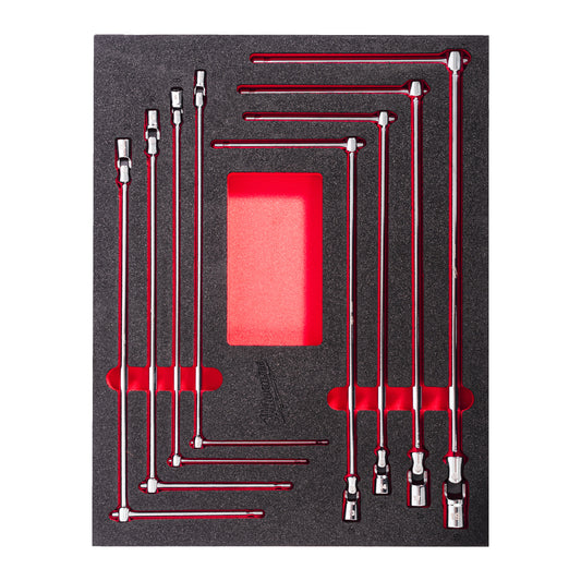 MILWAUKEE Penová vložka s nástrčnou hlavicou s dlhou T-rukoväťou 8 ks