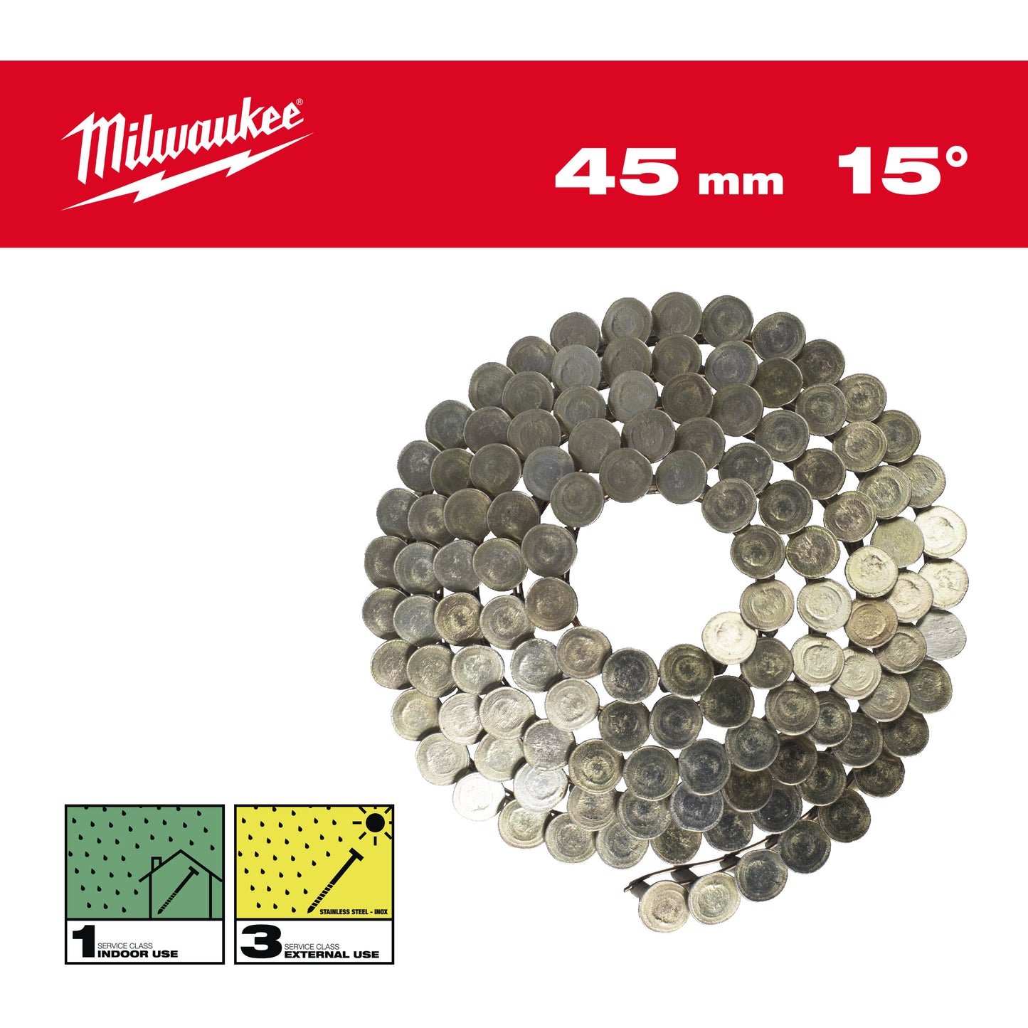 MILWAUKEE Klince 15° prstencové 3,05x45 mm /RS/G-1440