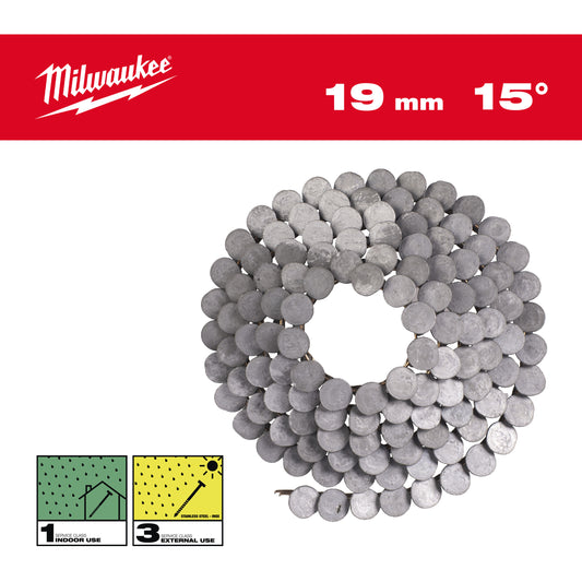 MILWAUKEE Klince 15° prstencové 3,05x19 mm /RS/HDG-2880