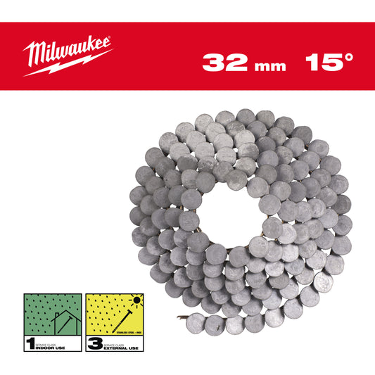 MILWAUKEE Klince 15° prstencové 3,05x32 mm /RS/HDG-2160