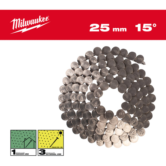 MILWAUKEE Klince 15° prstencové 3,05x25 mm /RS/Inox-2160
