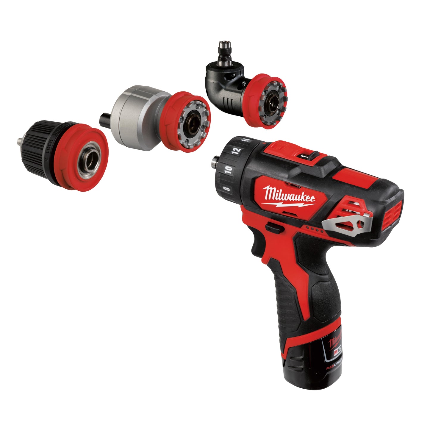 MILWAUKEE M12™ kompaktný vŕtací skrutkovač s vymeniteľným skľučovadlom