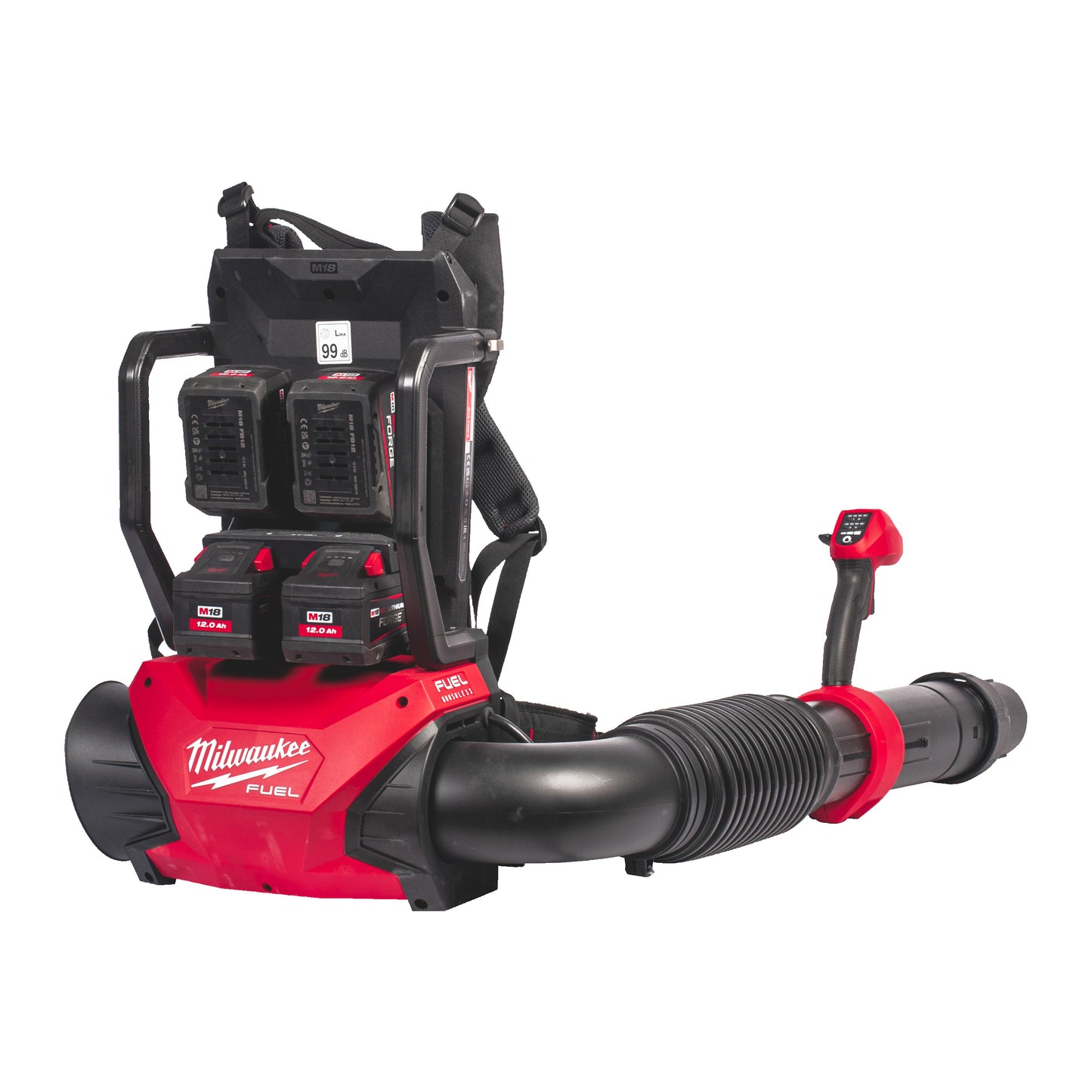 MILWAUKEE M18F2BPB-124 batohový fukár s dvomi akumulátormi