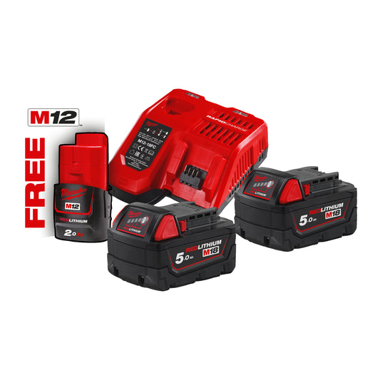MILWAUKEE M18™ sada akumulátorov a nabíjačky